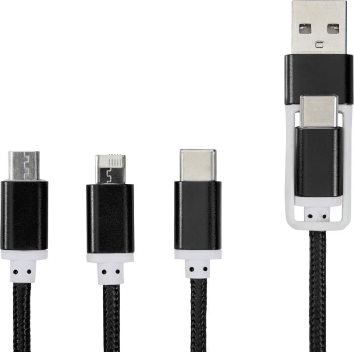 USB kablovi za punjenje, 5 u 1, 100cm, crni