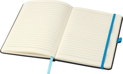 Notes A5, Charlene, 192 stranice sa linijama, crni sa trakom u boji