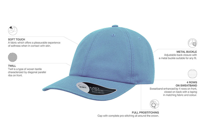 Kapa, Dad hat, metalna kopča, svijetlo plava