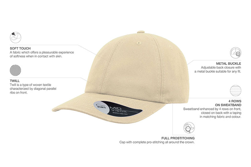 Kapa, Dad hat, metalna kopča, bež