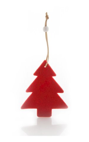 Božićni ukras, drvce od filca, crveno