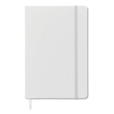 Rokovnik A5 s gumicom, 192 stranica, bez linija, bijeli