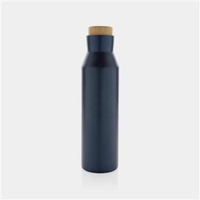 Boca s duplim stijenkama, Gaia, od recikliranog nehrđajućeg čelika, 600ml, plava