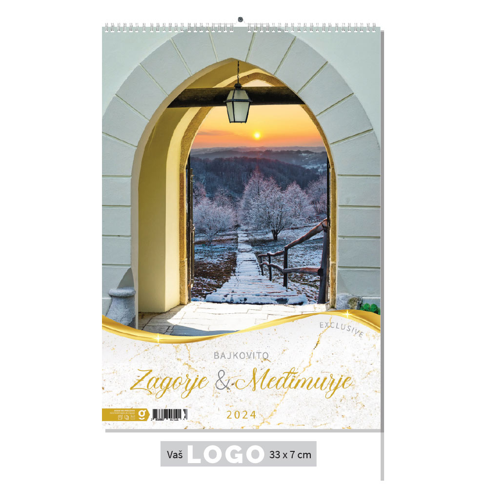Kalendar Bajkovito Zagorje i Međimurje, 33x55 cm, 13 listova, PVC vrećica