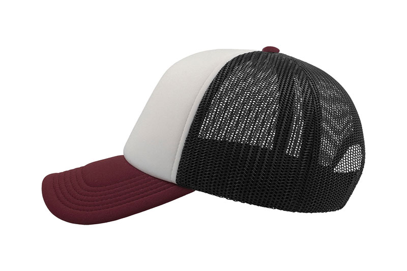Kapa, Rapper, pamučna s mrežicom, 5 panela, tamno crvena (burgundy)