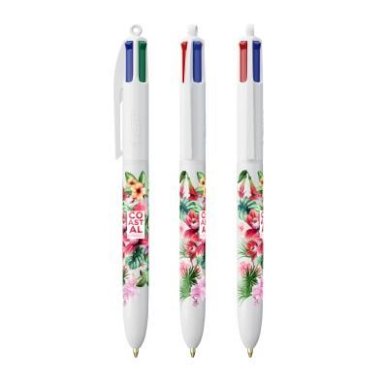 Kemijska olovka, Bic 4 boje, bijela ( full color tisak uključen)