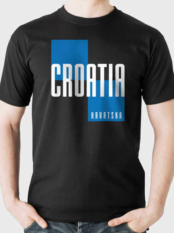 Navijačka majica CRO7, crna; min.kol.100kom