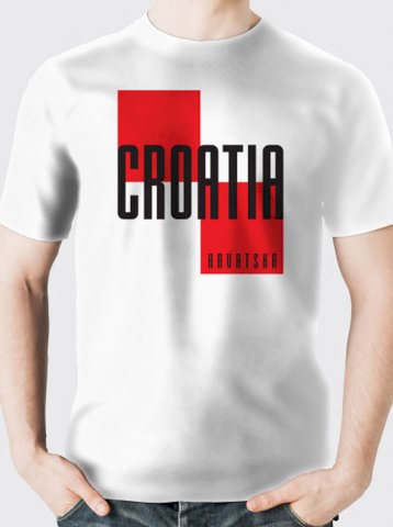 Navijačka majica CRO7, bijela; min.kol.100kom