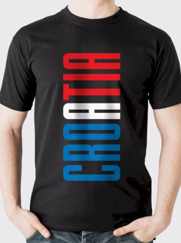 Navijačka majica CRO8, crna; min.kol.100kom