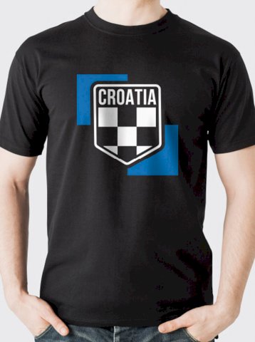 Navijačka majica CRO2, crna; min.kol.100kom