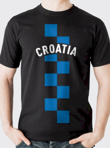 Navijačka majica CRO3, crna; min.kol.100kom