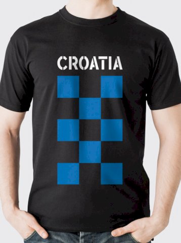 Navijačka majica CRO4, crna; min.kol.100kom