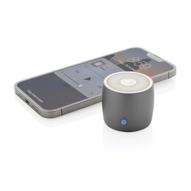 Zvučnik, bežični, Swiss peak, 3W, reciklirani aluminij, sivi