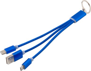 3u1 Privjesak s USB kablovima, plavi