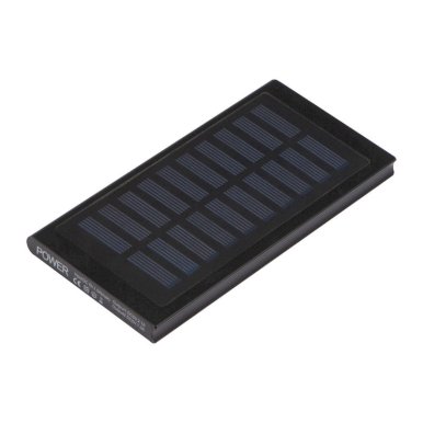 Powerbank 8000 mAh, solarni, crni