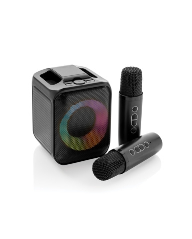 Set za karoke, 2 mikorofona, crni