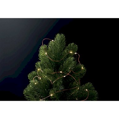 Lampice u toplom žutom svjetlu na drvenom kolut, FAIRY,natur