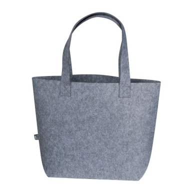 Torba za kupovinu  od RPET  filca srebrno siva, 43x13x32 cm