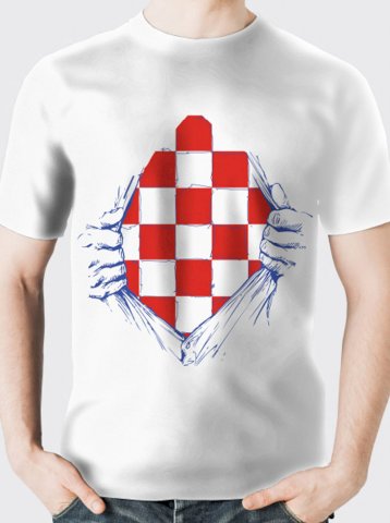 Navijačka majica LAND, bijela; min.kol.100kom CIJENA NA UPIT