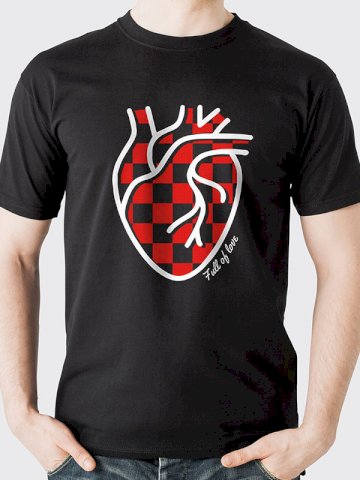 Navijačka majica SRCE, crna; min.kol.100kom