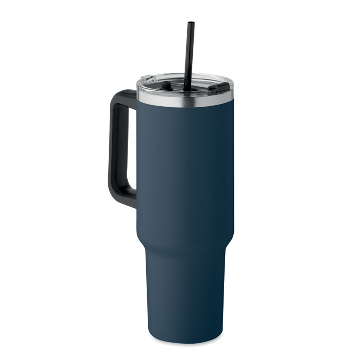 Termos čaša, Suma, 1200ml, dupla stjenka, reciklirana, sa poklopcem i slamkom