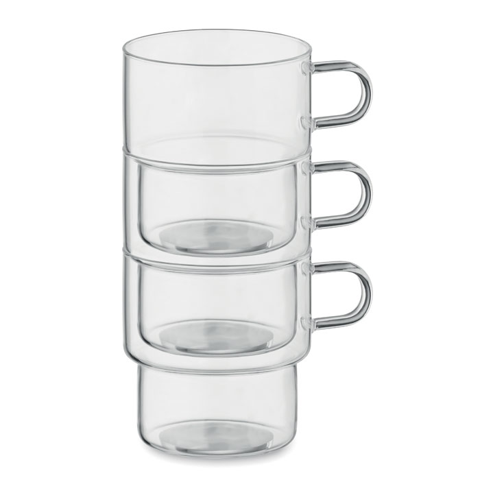 Šalica, staklena, 300ml, transparentna