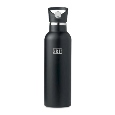 Boca termosica, Tiksi, 700ml, non-leak, u neopren vrećici, dodatan čep sa slamkom, crna