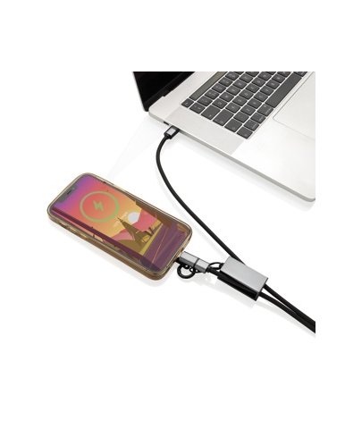 Kabel za punjenje, 3 u 1, 60W, sivi