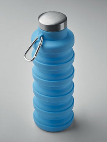 Sklopiva silikonska boca, Kolpasi, s karabinom, 500ml