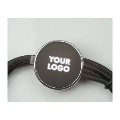 Kabel za punjenje, 3 u 1, 120cm, svjetleći logo, crni