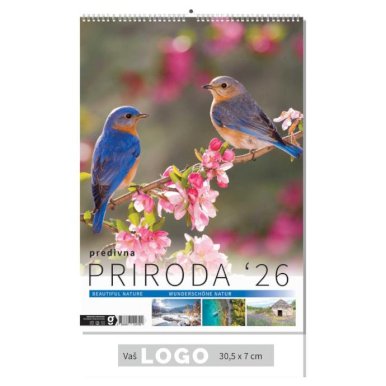 Kalendar Priroda, 30,5x50 cm, 13 listova, PVC vrećica