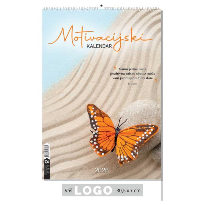 Kalendar Motivacijski, 30,5x50 cm, 13 listova, PVC vrećica