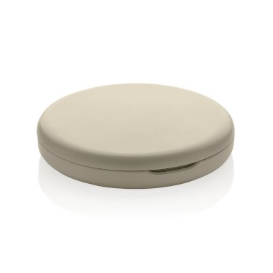 Ogledalo, sa LED svjetlom, sklopivo, reciklirana plastika, bež