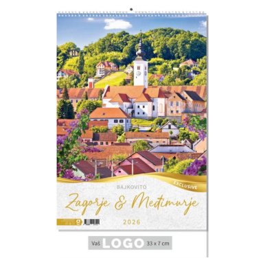 Kalendar Bajkovito Zagorje i Međimurje, 33x55 cm, 13 listova, PVC vrećica
