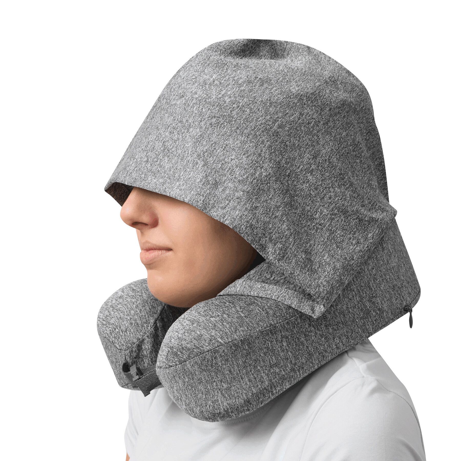 Putni jastuk/maska, za vrat, memorijska pjena, sivi