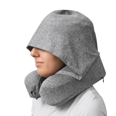 Putni jastuk/maska, za vrat, memorijska pjena, sivi