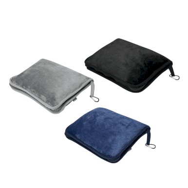 Putni set, dekica + jastuk za vrat, 100% rPET, u torbici