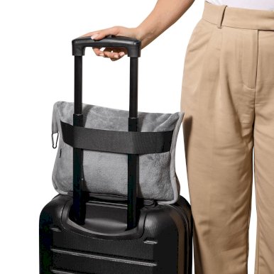 Putni set, dekica + jastuk za vrat, 100% rPET, u torbici