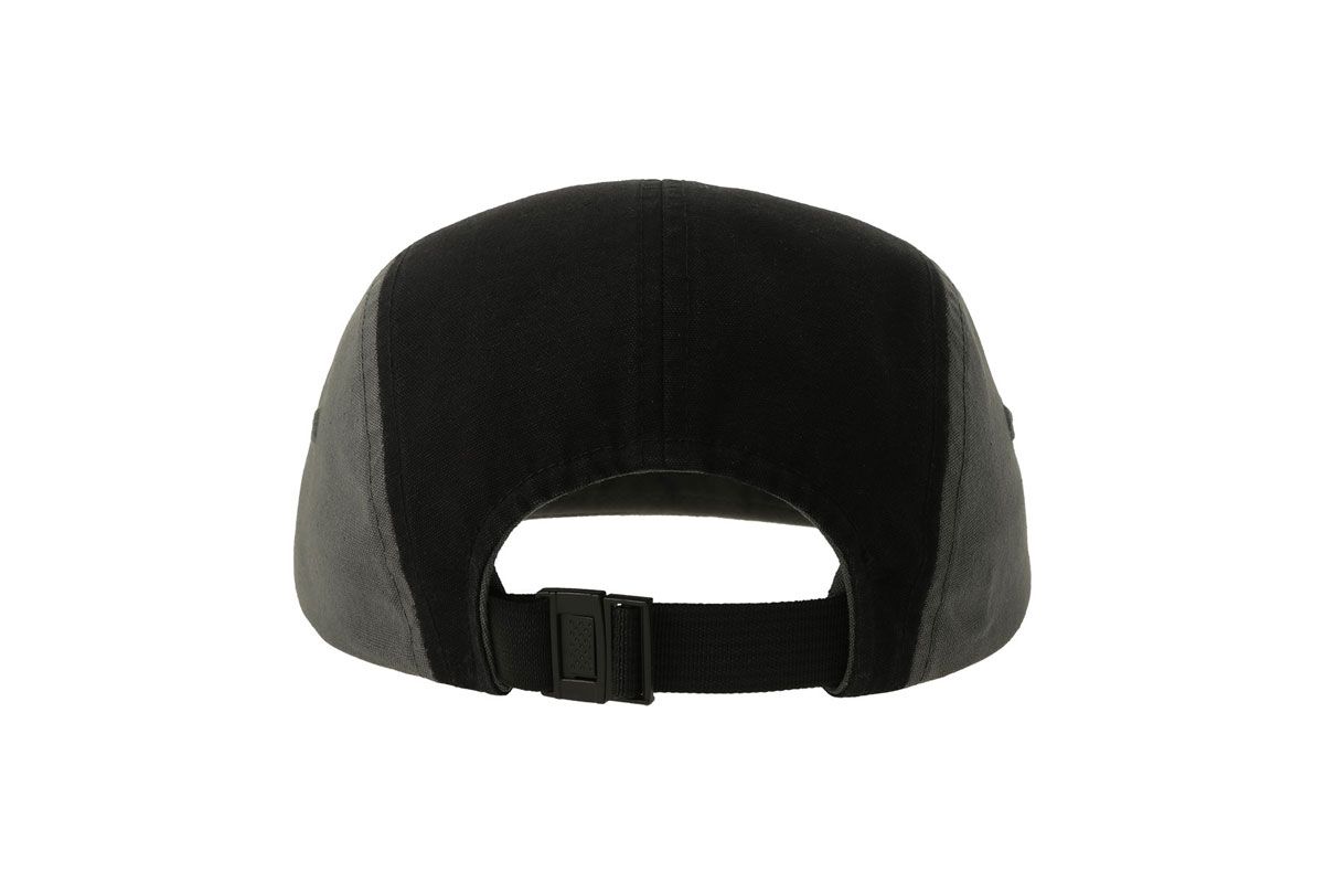 Kapa šilterica, DARWIN, 5 panela, reciklirana, ravni vizor, plastična kopča, bijelo-crna-t.siva