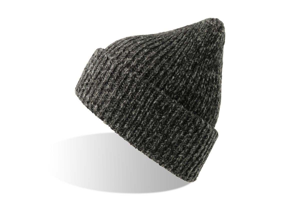 Kapa, GORELY, pletena sa debelom pređom, reciklirana, crna melange