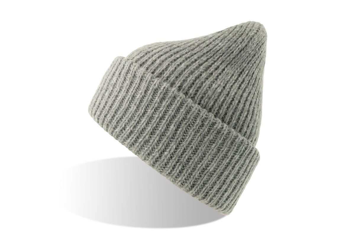 Kapa, GORELY, pletena sa debelom pređom, reciklirana, siva melange