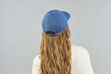 Kapa šilterica, IRAYA, 5 panela, sa kopčom, traper