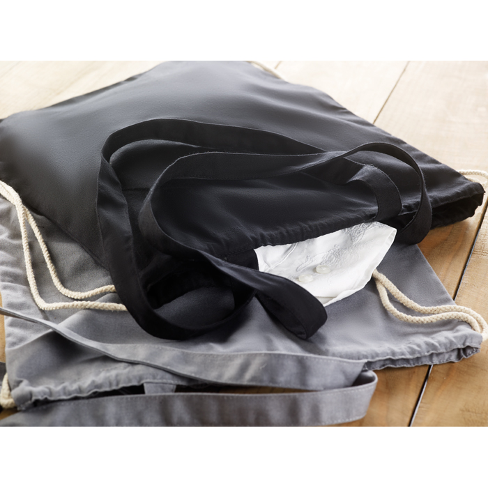 Ruksak-torba, Moira, duge ručke, 220gr., canvas pamuk, crna