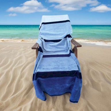 Ručnik za plažu, velour, blue wave, 450gr., 90x180cm