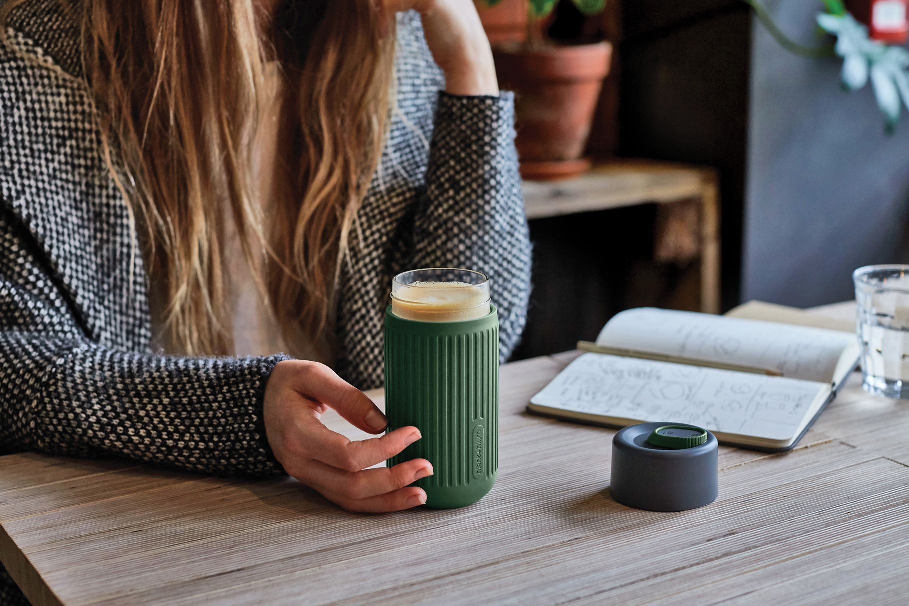 Šalica, putna šalica, borosilikatno staklo, 340ml