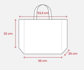 Torba, Maratea, pamučna, kratke ručke, 450gr., natur
