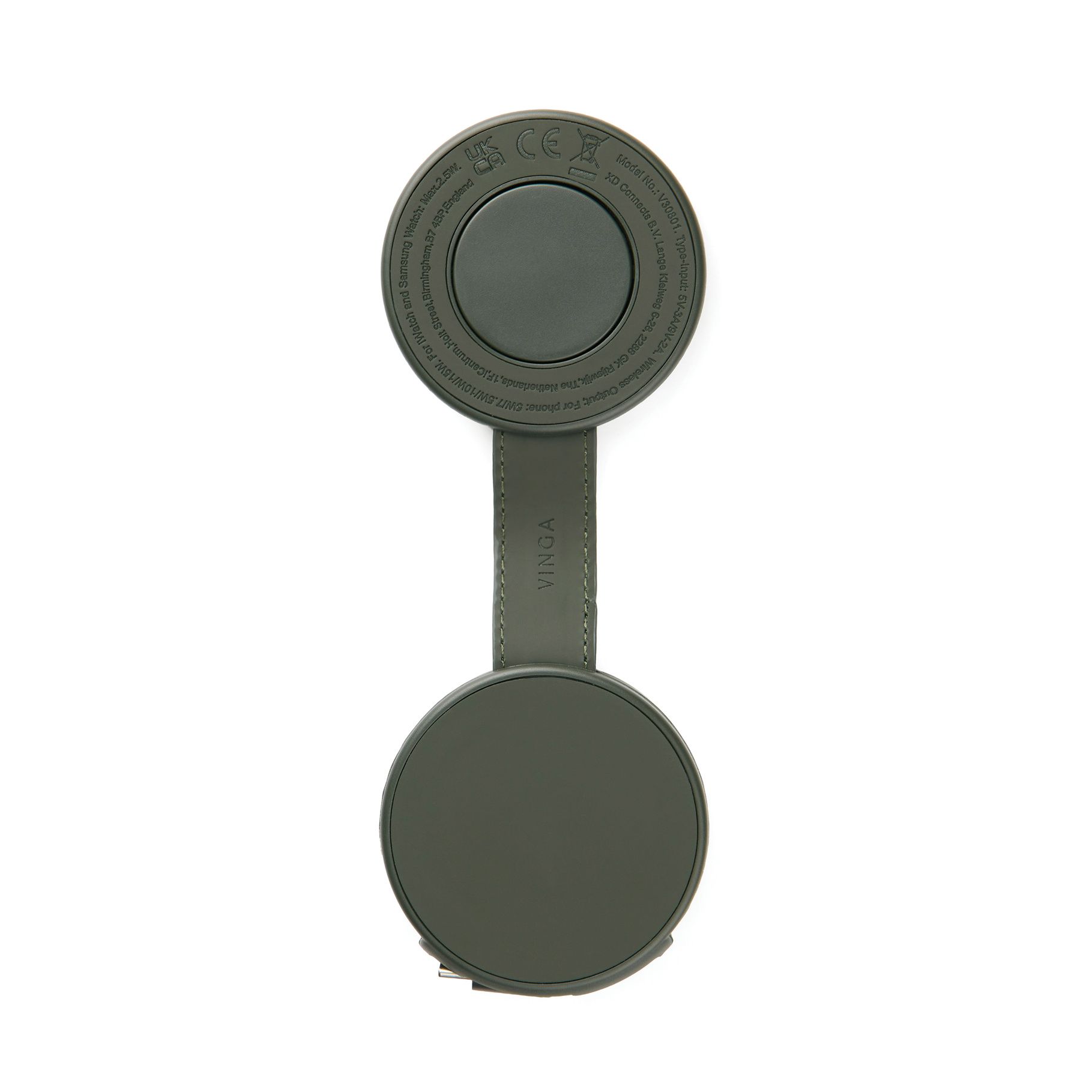 Punjač za mobitel i sat (Samsung i Apple), bežični, VINGA Baltimore 2-u-1, 5W, bež