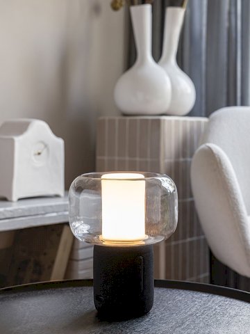 Lampa, LED, USB punjenje, sa zvučnikom 10W, crna