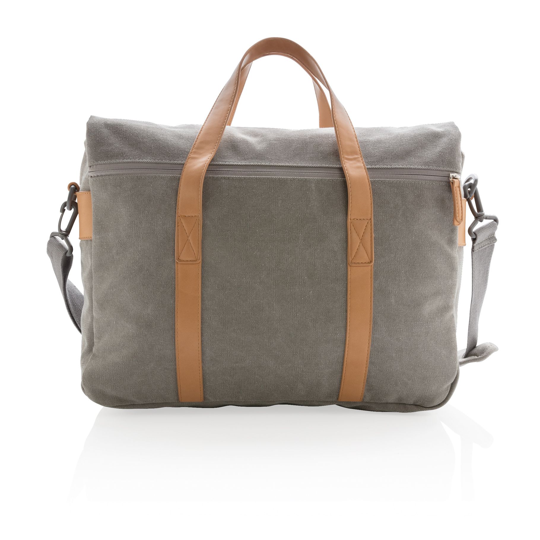 Torba, za laptop, canvas, siva