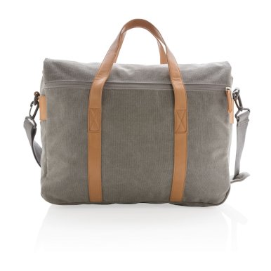 Torba, za laptop, canvas, siva